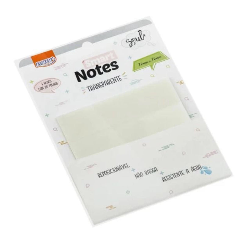 Bloco de notas Post-it transparente cor neutra