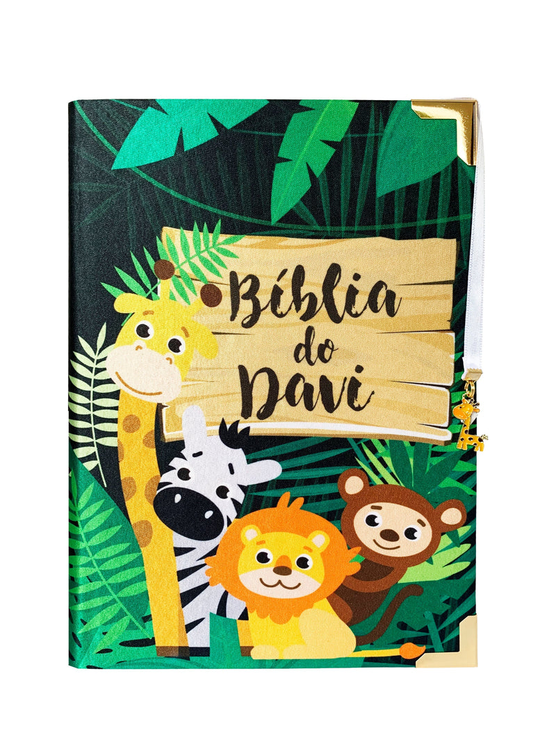 Bíblia Infantil Rei Da Selva Com Nome Personalizado